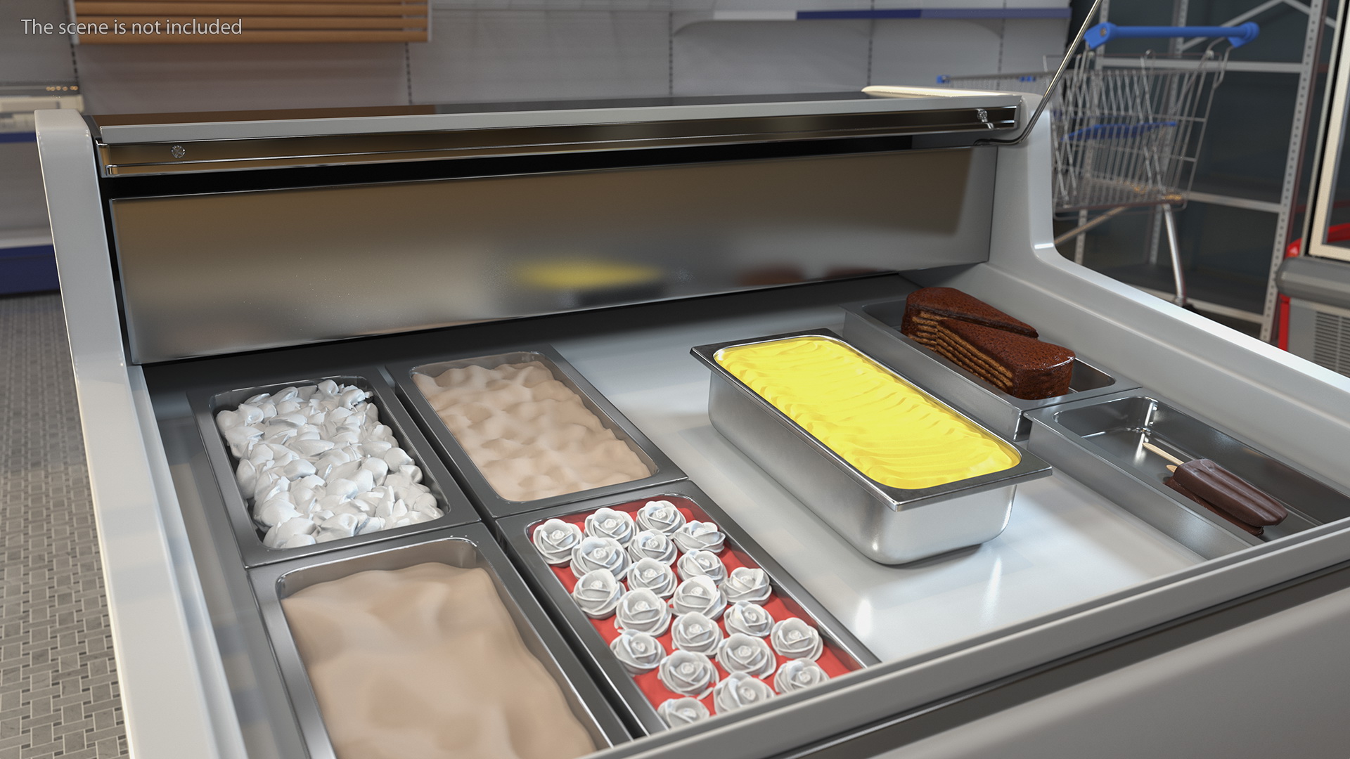 Banana Ice Cream Tray Untouched Surface 3D model