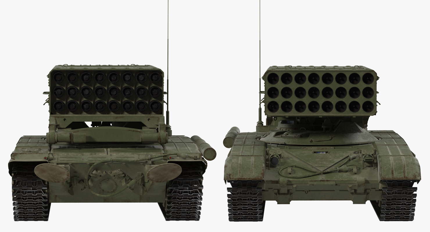 Russian Multiple Rocket Launcher TOS 1A 3D model