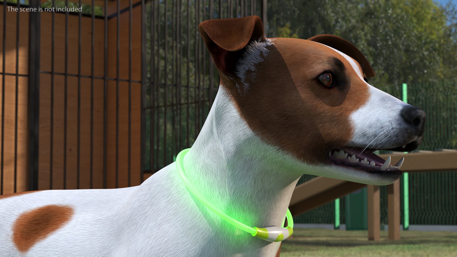 3D model LED Dog Collar Green