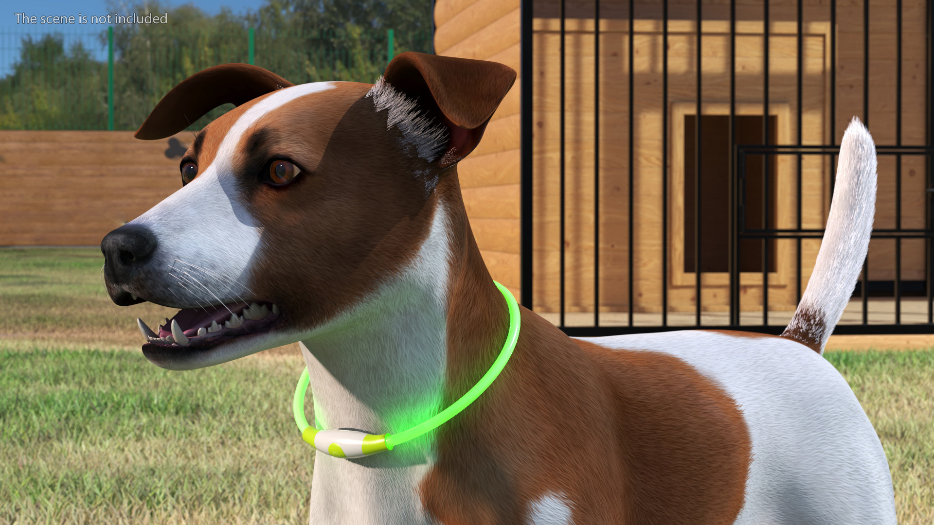 3D model LED Dog Collar Green