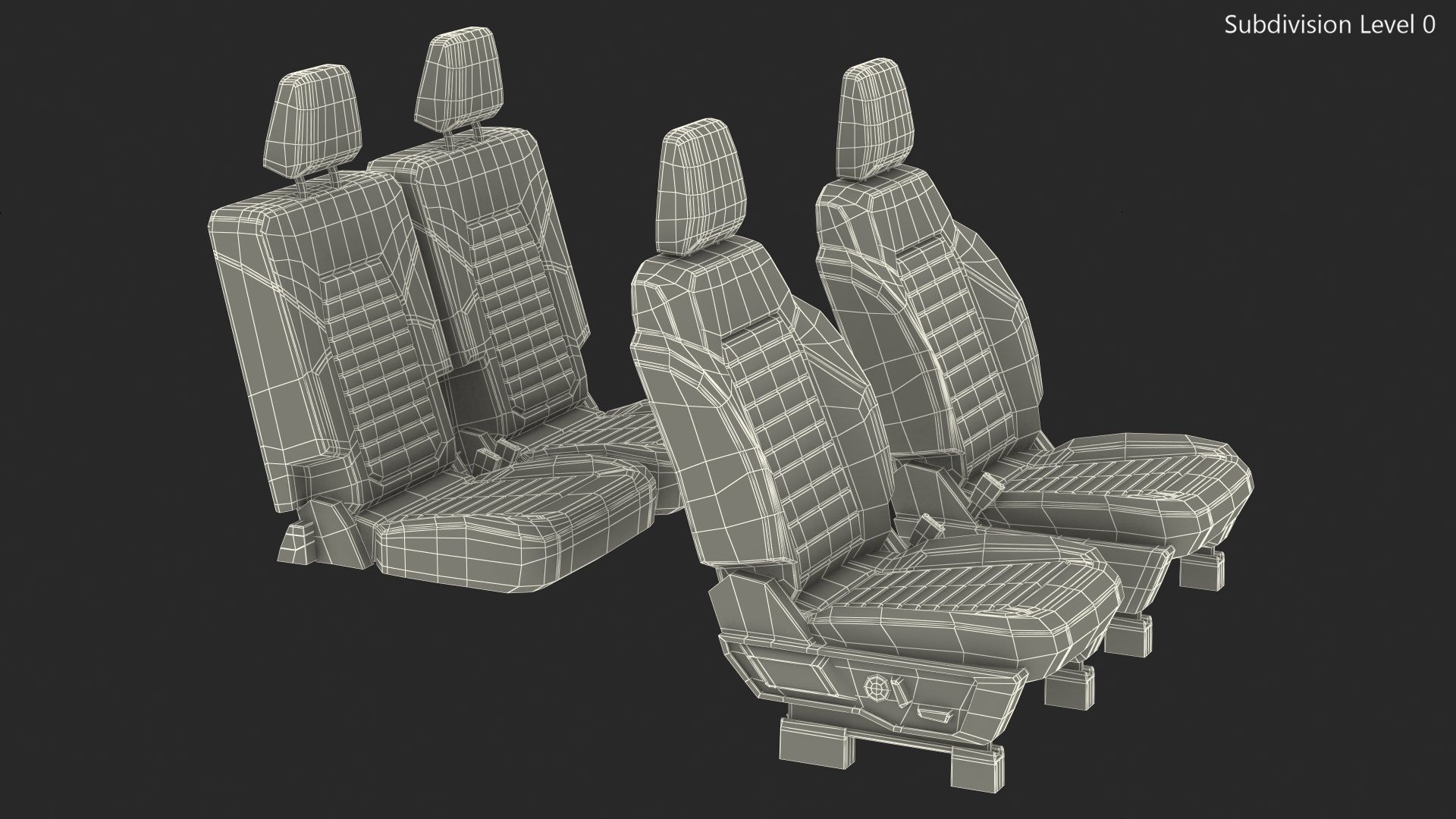 SUV Seats 3D model