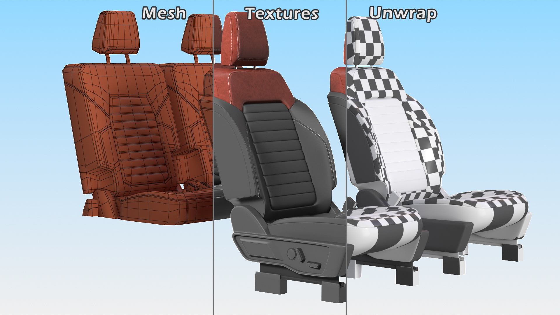 SUV Seats 3D model