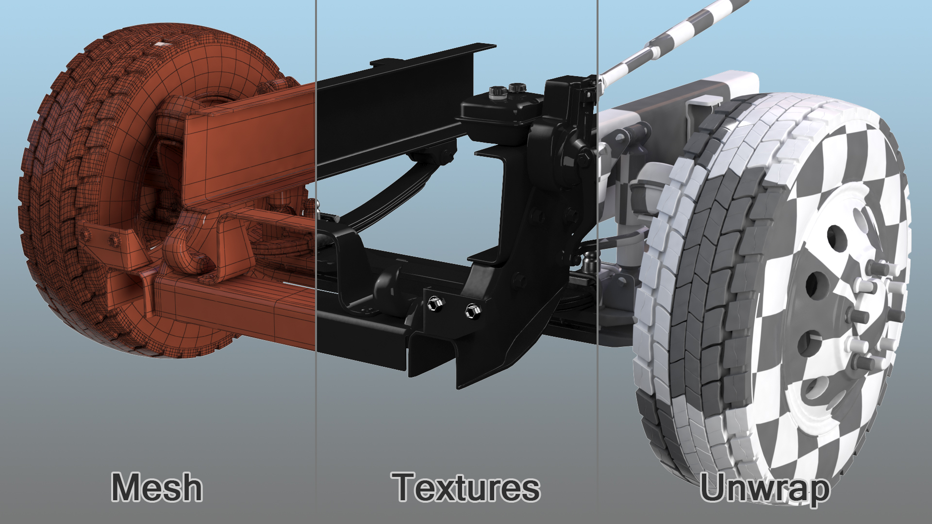 Heavy Duty Truck Chassis 3D model