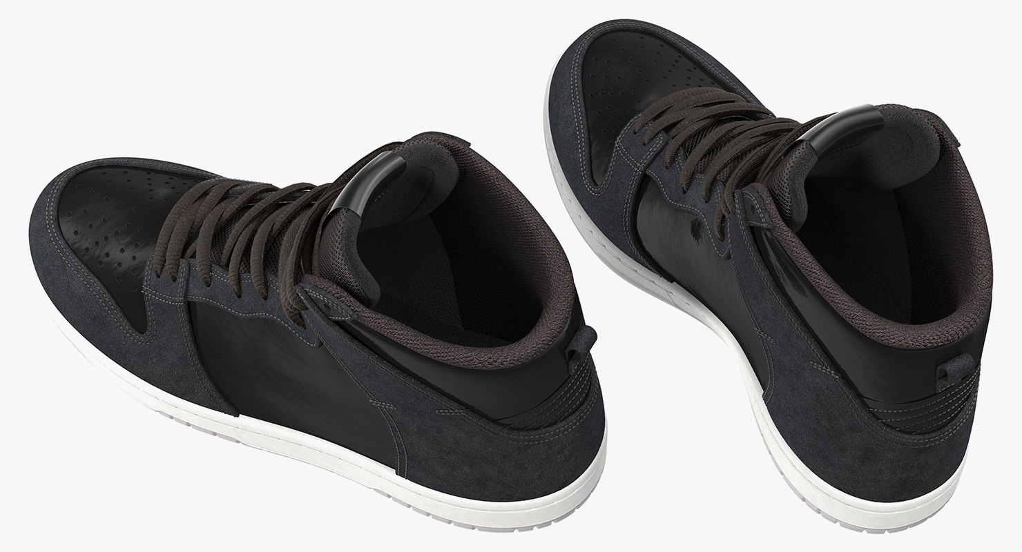 3D model Black Skateboarding Shoes