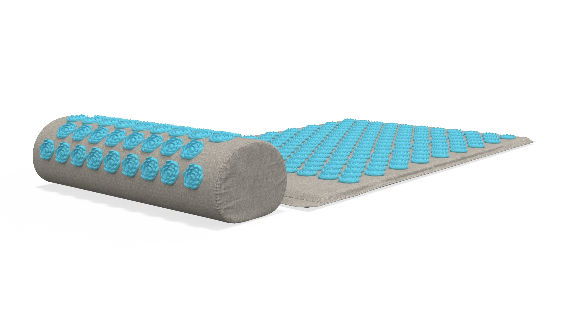 Therapy Acupressure Mat and Pillow Blue 3D model