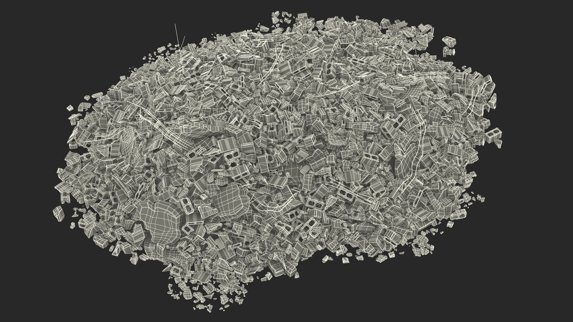 3D Concrete Dump model