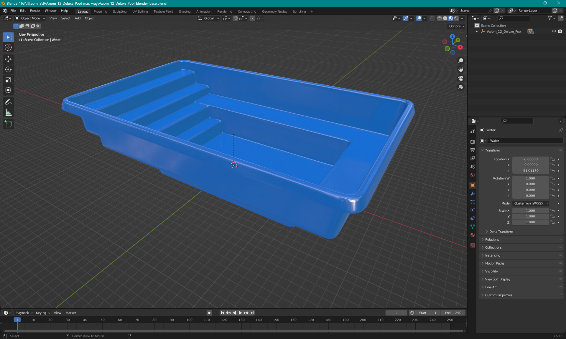 3D model Axiom 12 Deluxe Pool