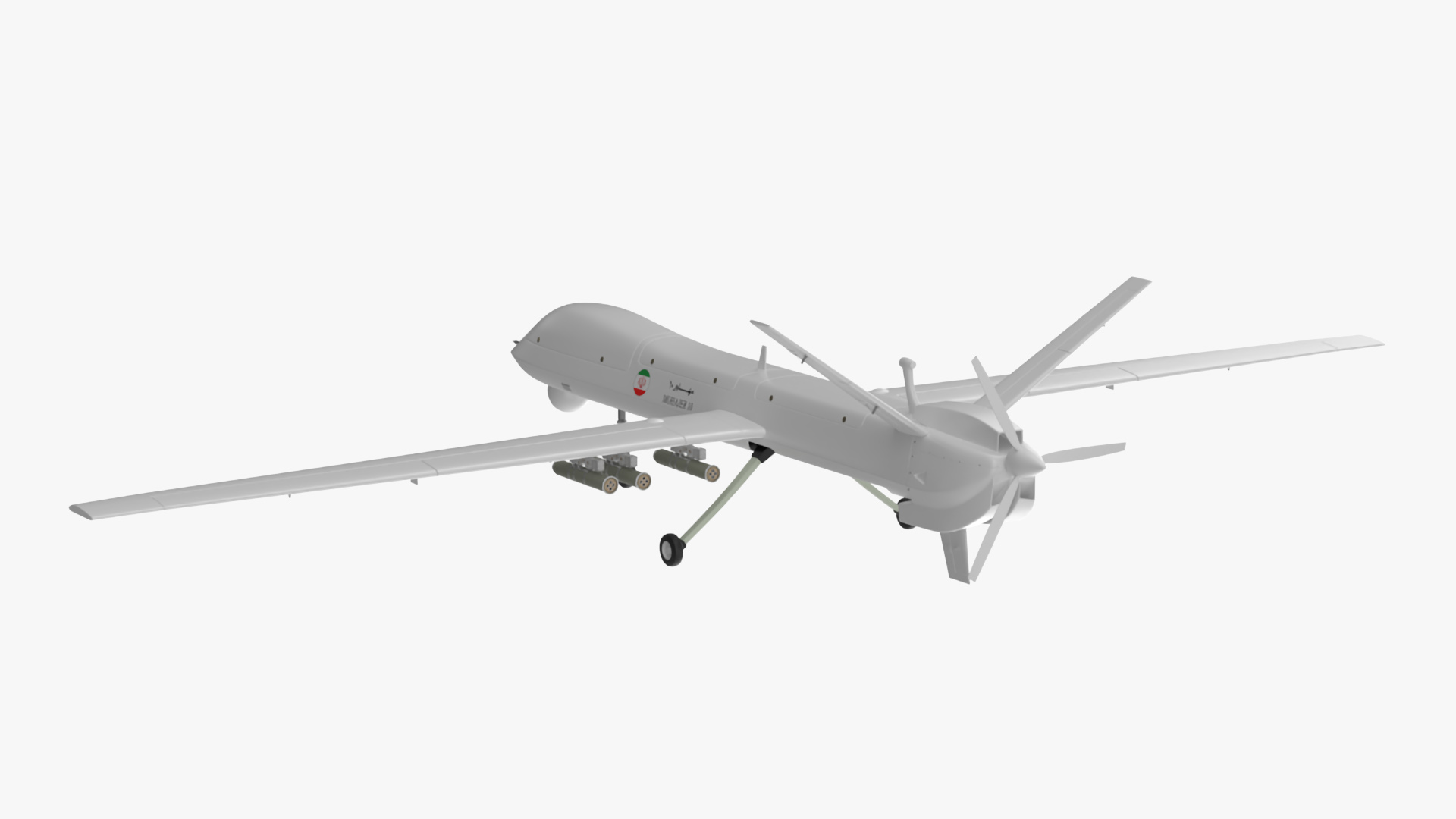 3D Iranian Dron Qods Mohajer 10 model