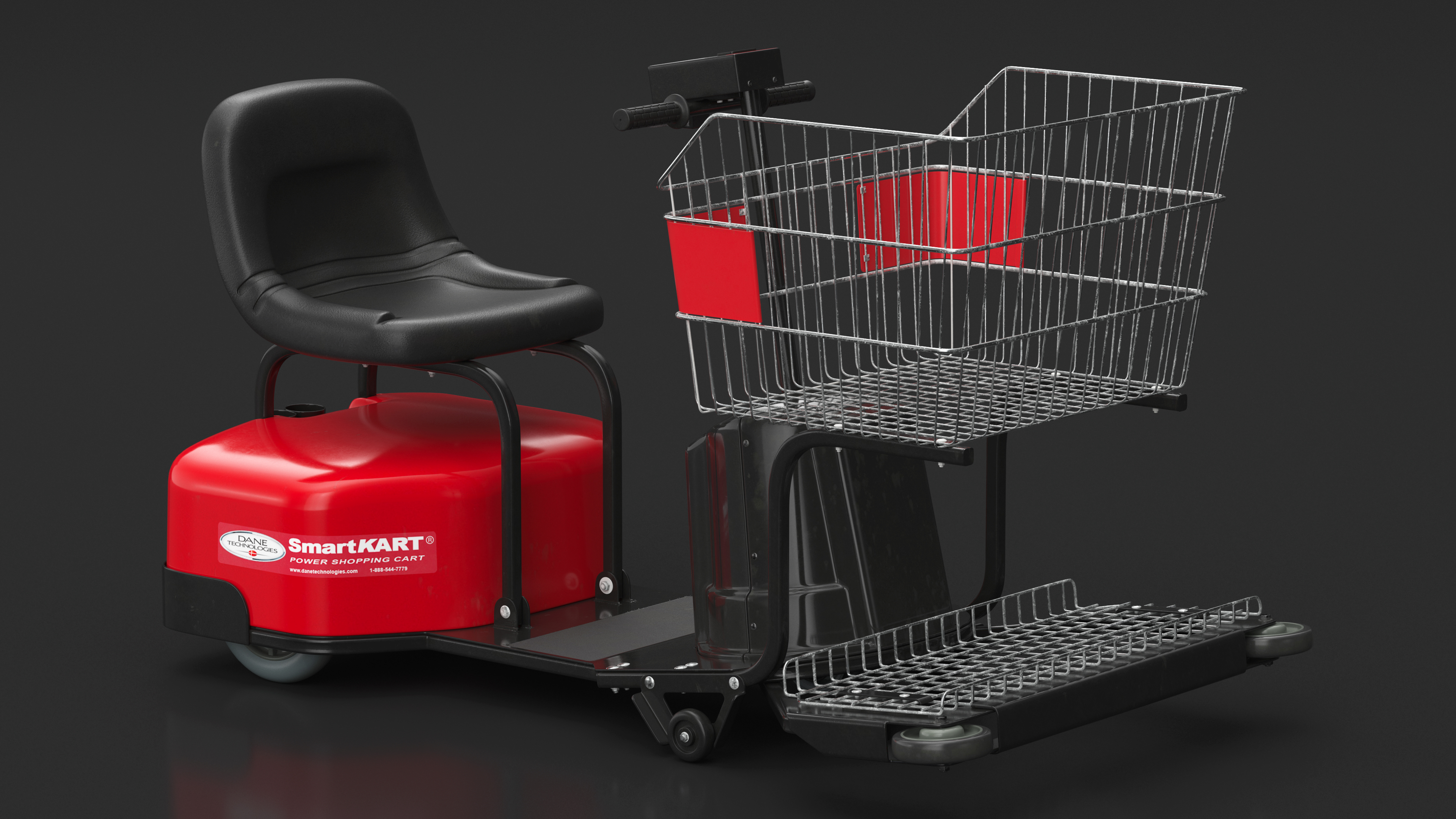 3D Motorized Shopping Cart SmartKART New Red