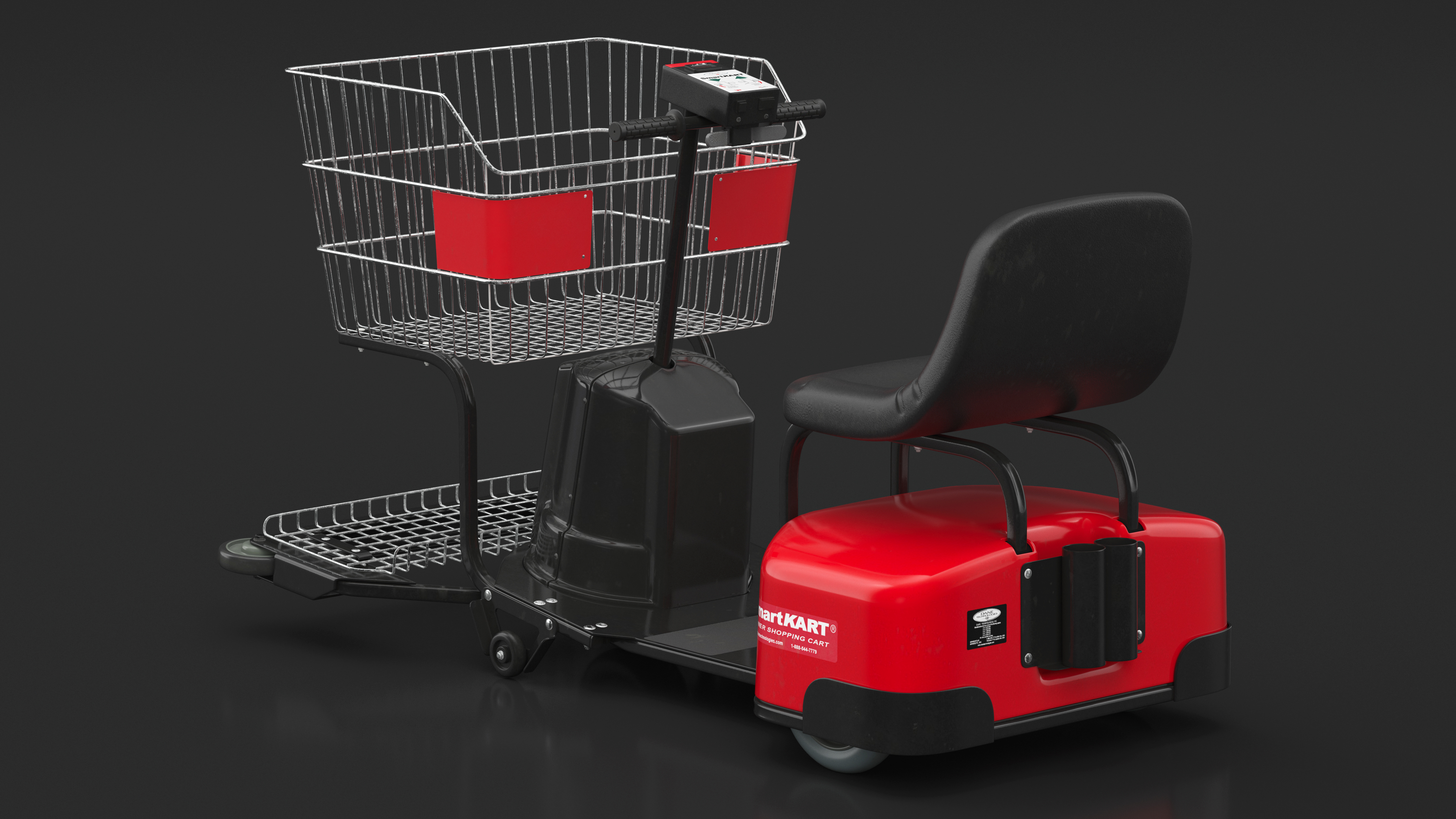 3D Motorized Shopping Cart SmartKART New Red