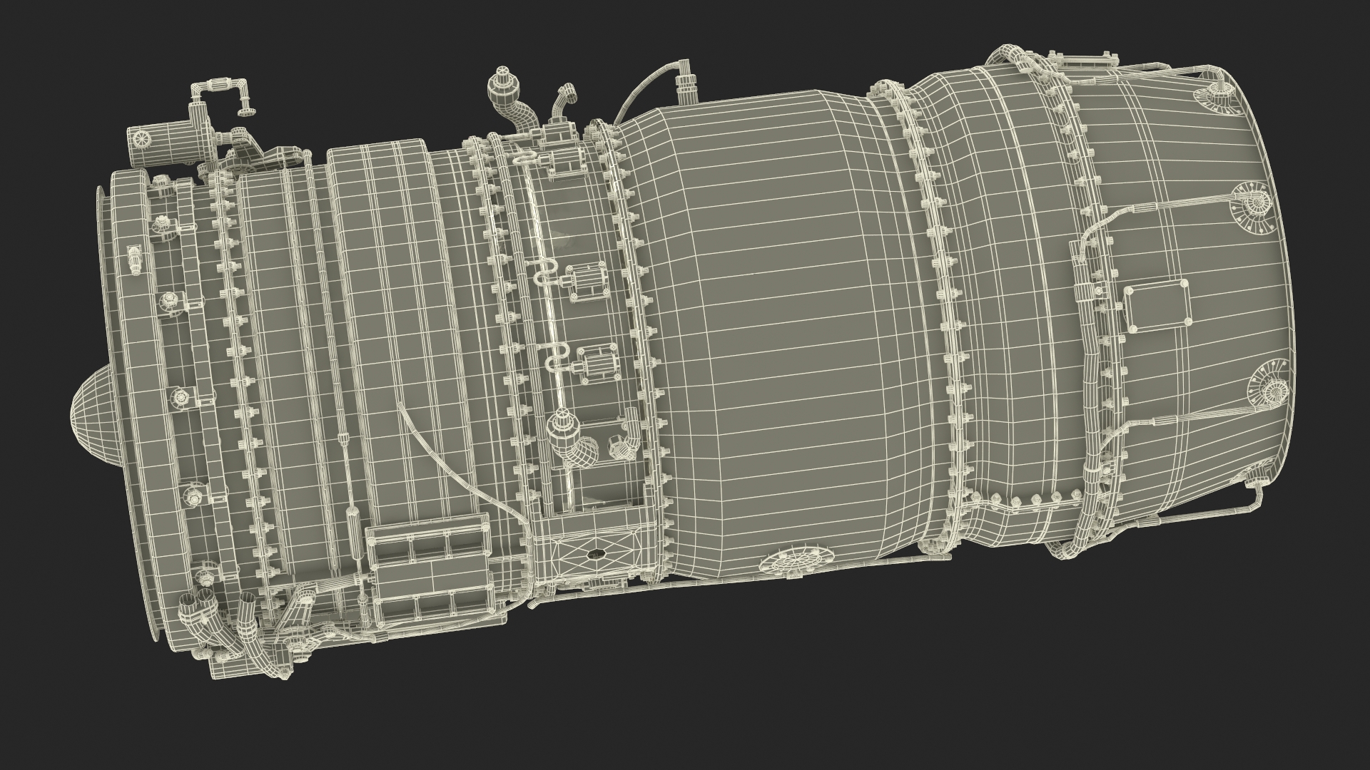 Commercial Jet Engine Cutaway 3D model