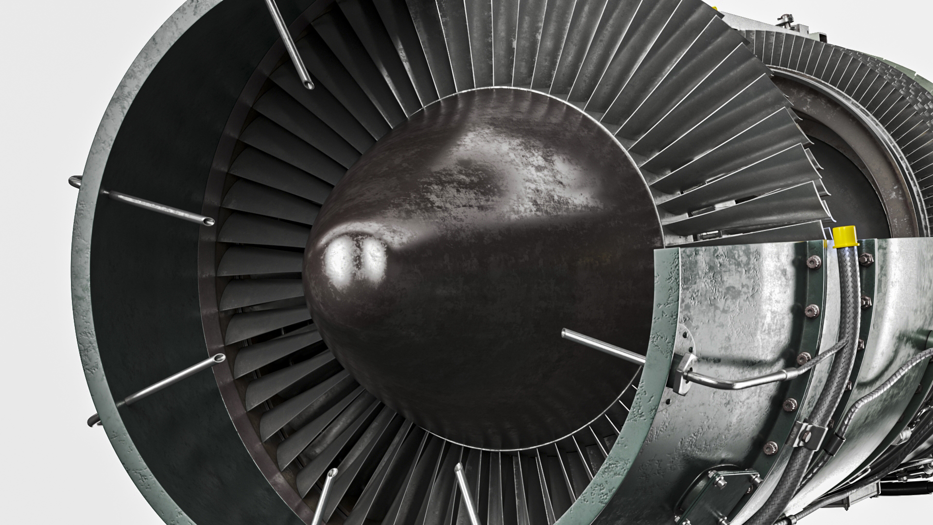 Commercial Jet Engine Cutaway 3D model