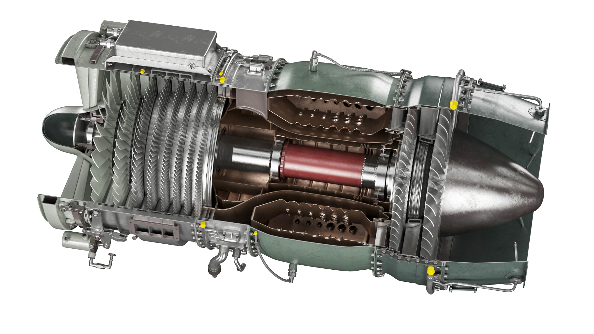 Commercial Jet Engine Cutaway 3D model