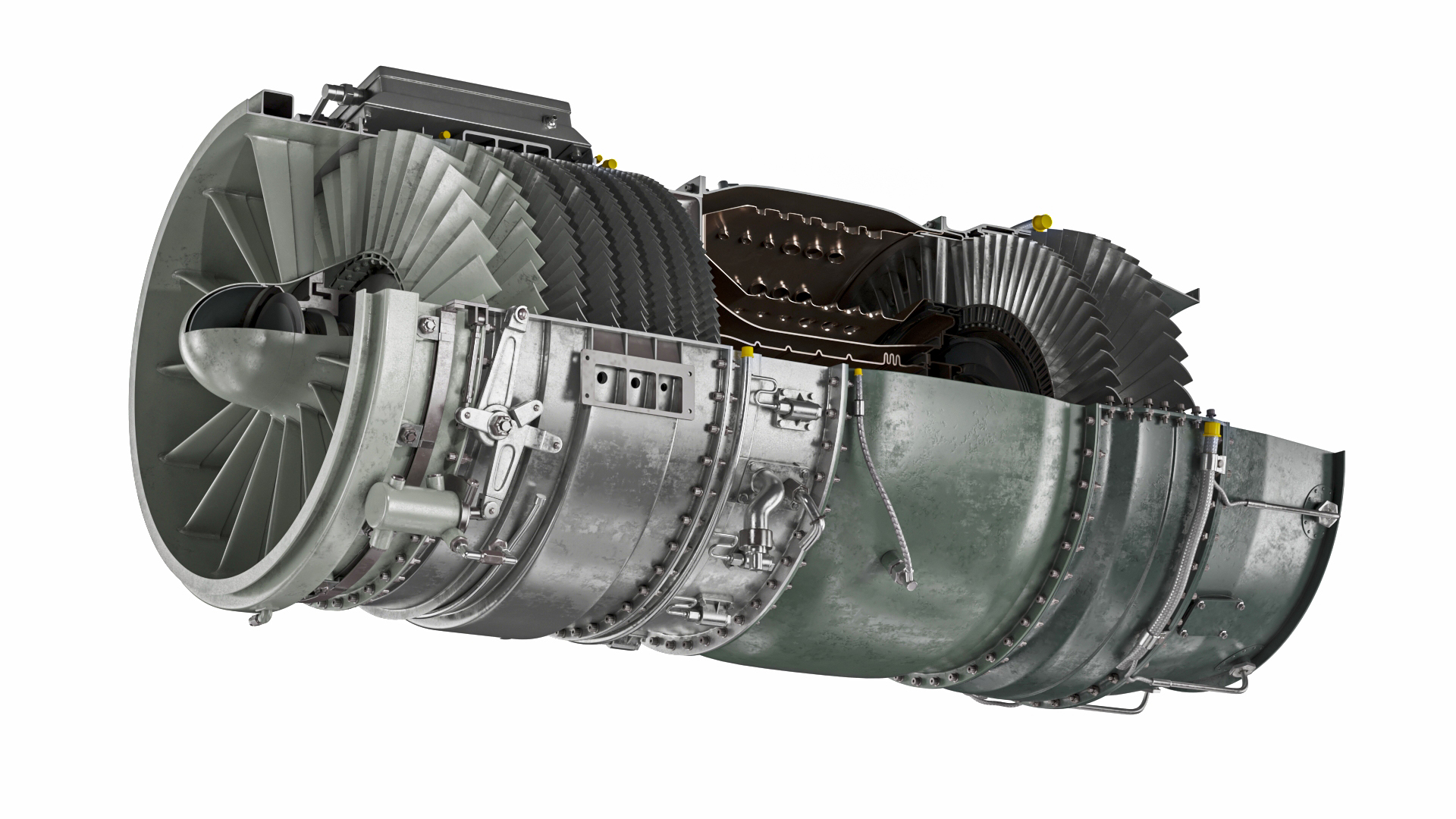 Commercial Jet Engine Cutaway 3D model