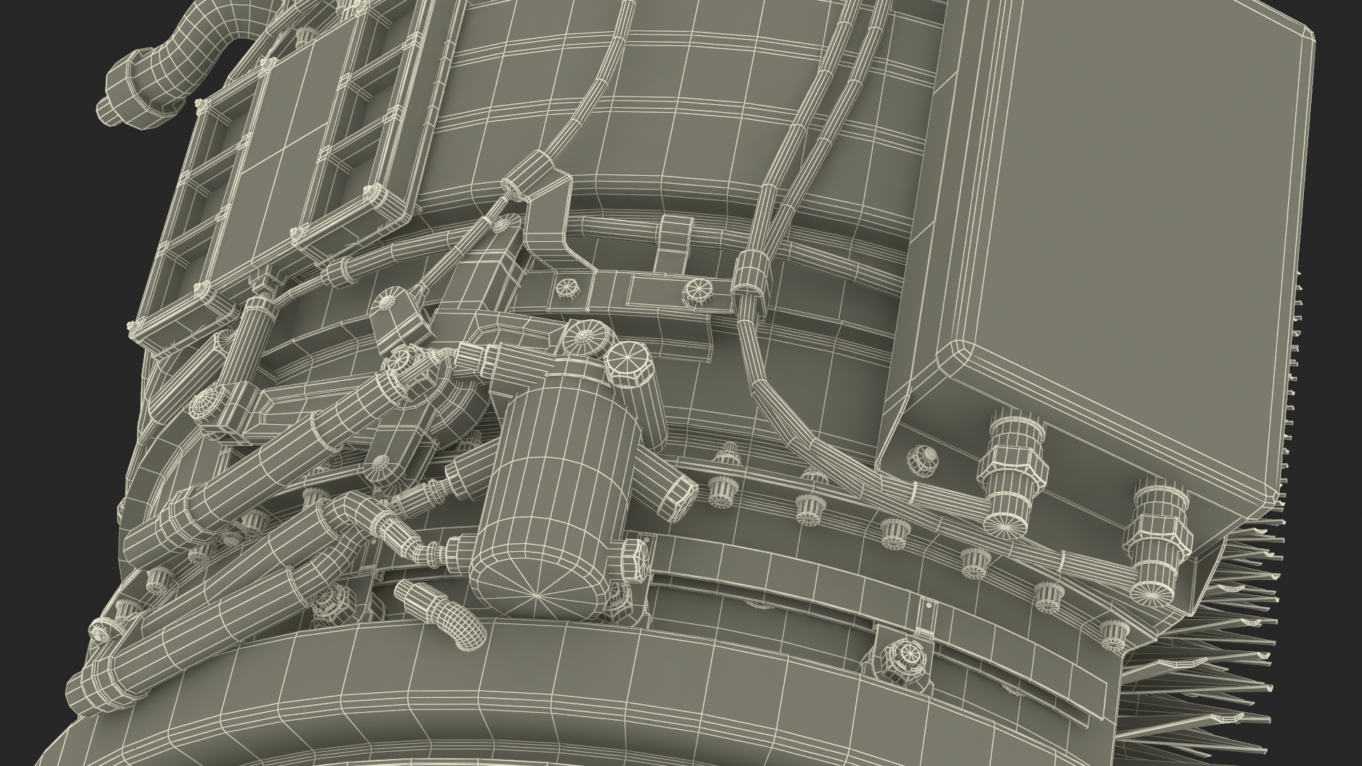 Commercial Jet Engine Cutaway 3D model