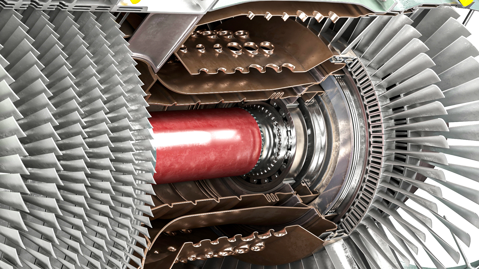 Commercial Jet Engine Cutaway 3D model