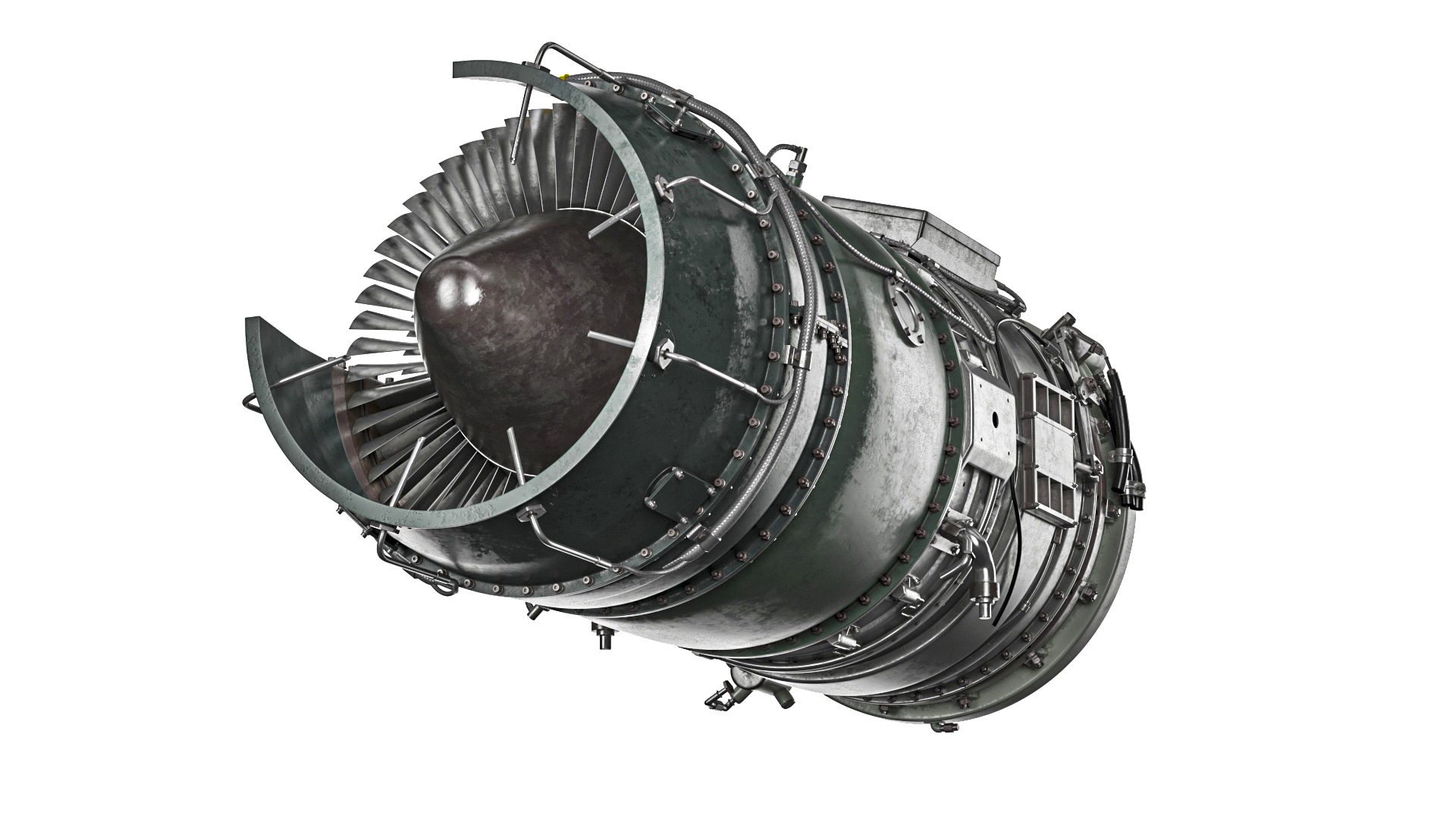 Commercial Jet Engine Cutaway 3D model