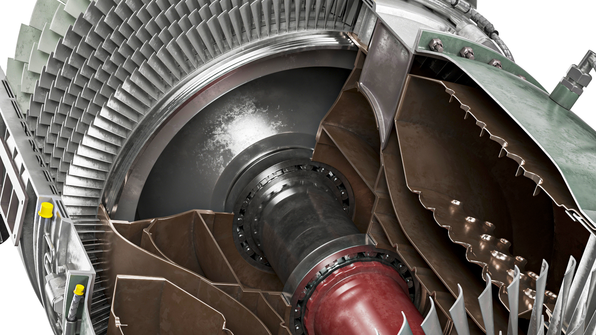 Commercial Jet Engine Cutaway 3D model