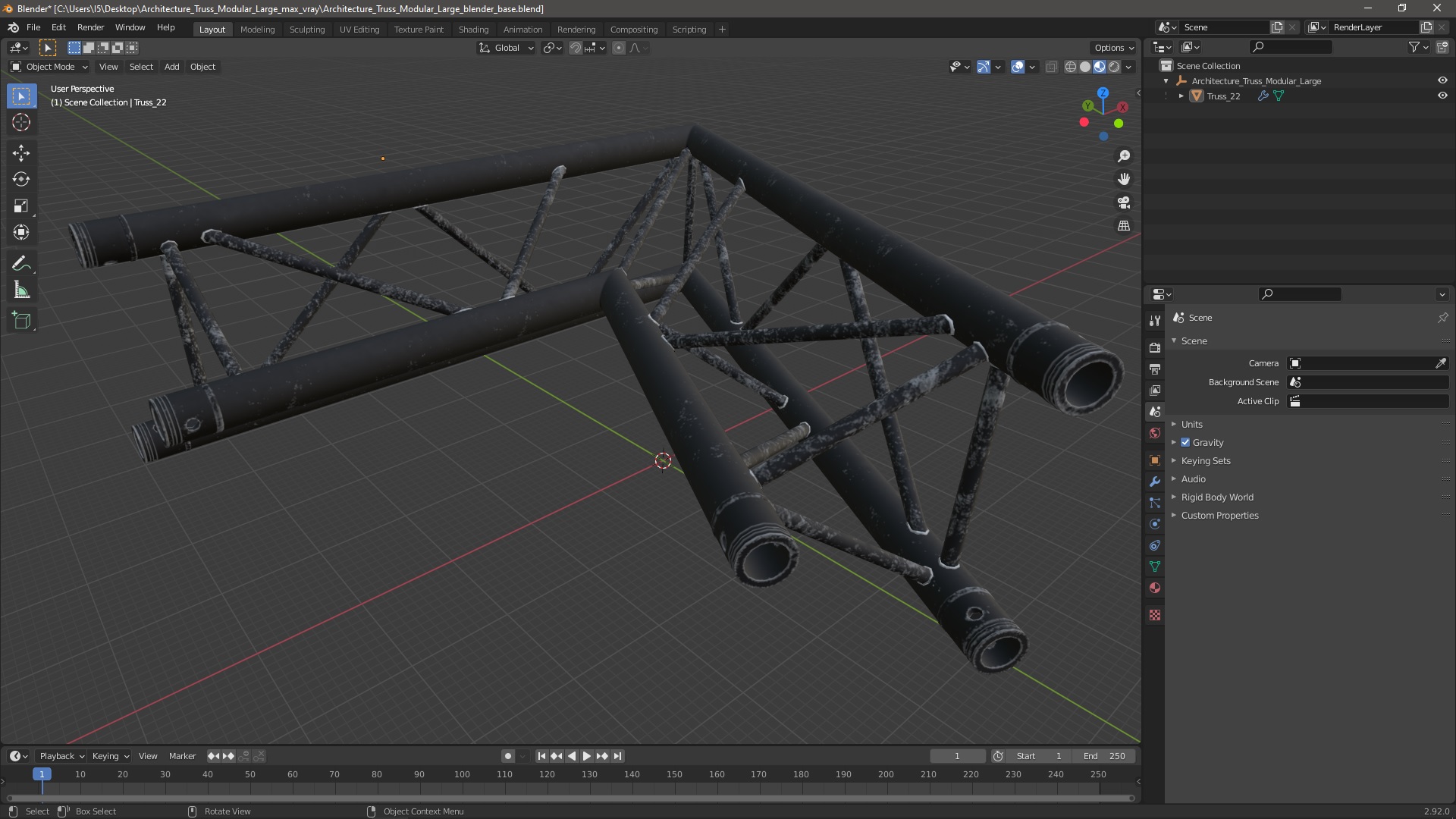 Architecture Truss Modular Large 3D