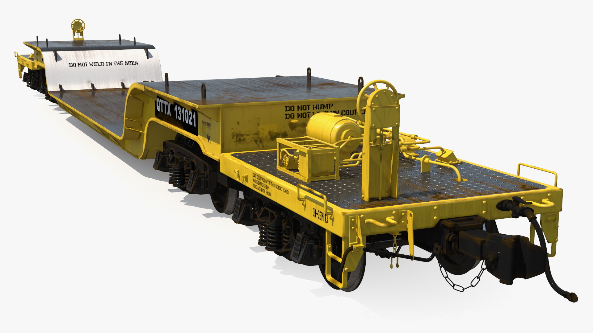 3D model Depressed Center Flat Car