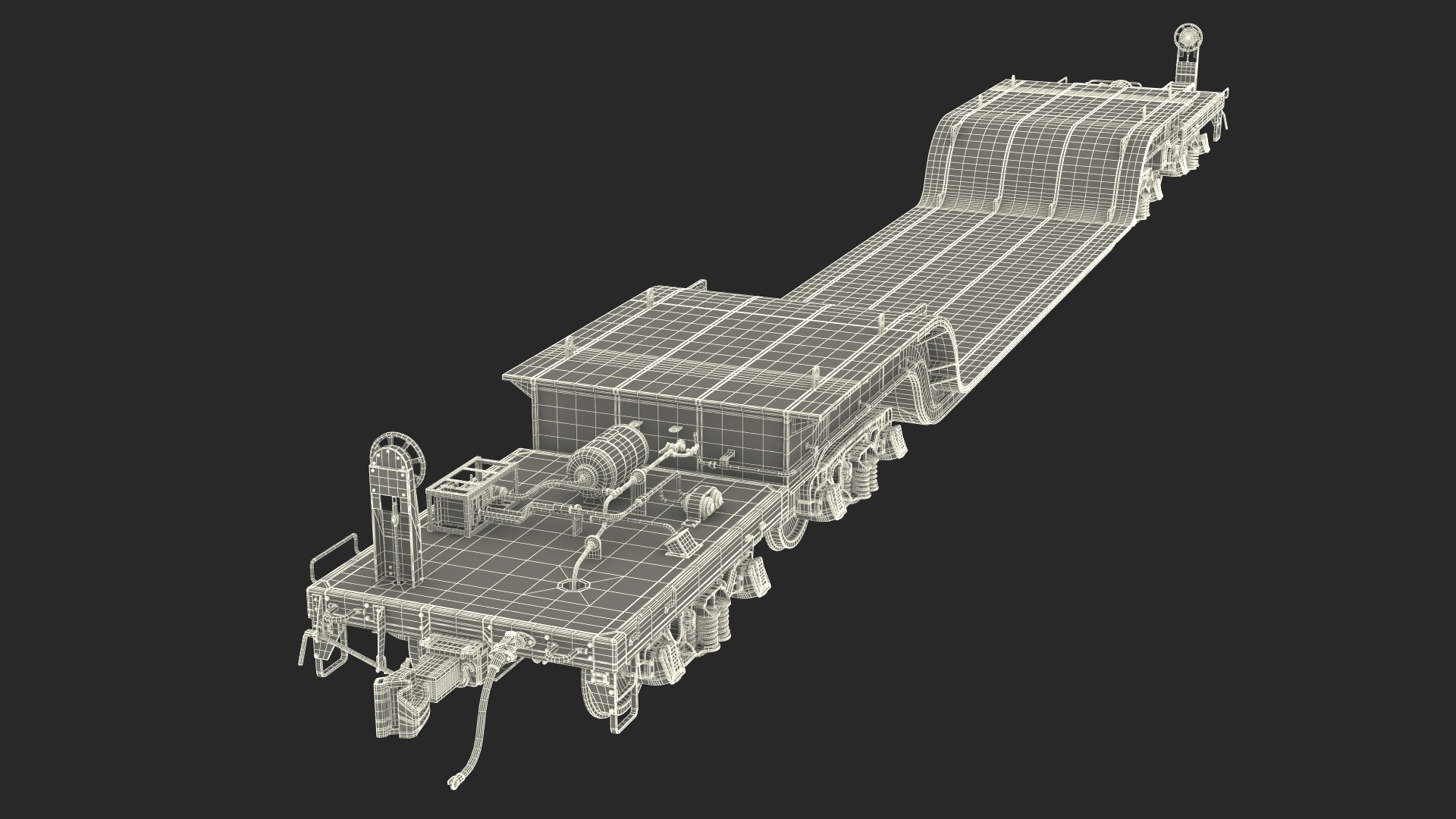 3D model Depressed Center Flat Car