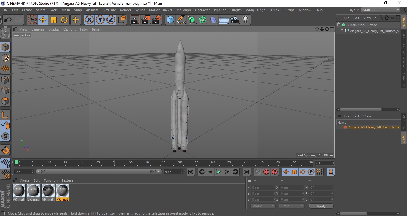 3D model Angara A5 Heavy Lift Launch Vehicle