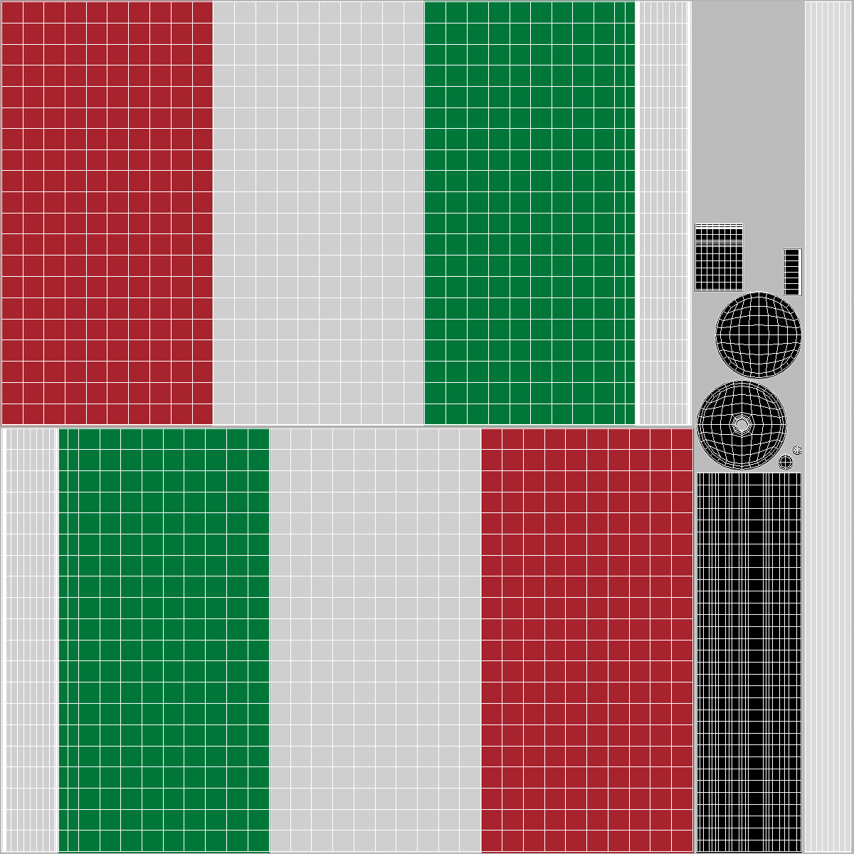 3D Table Flag Italy