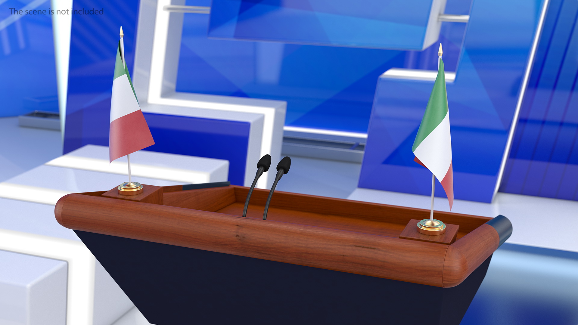 3D Table Flag Italy