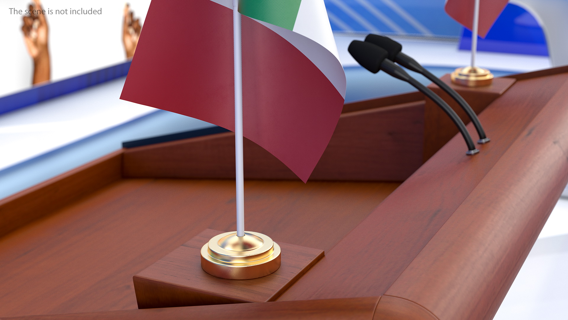 3D Table Flag Italy