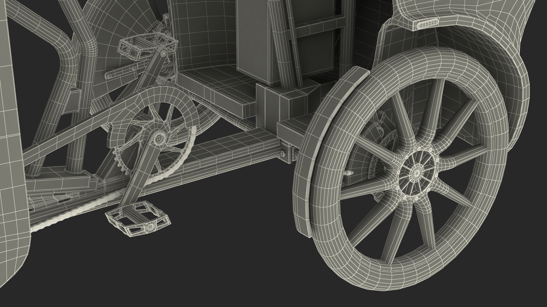 Cargo Bike EAV DPD Rigged for Maya 3D model