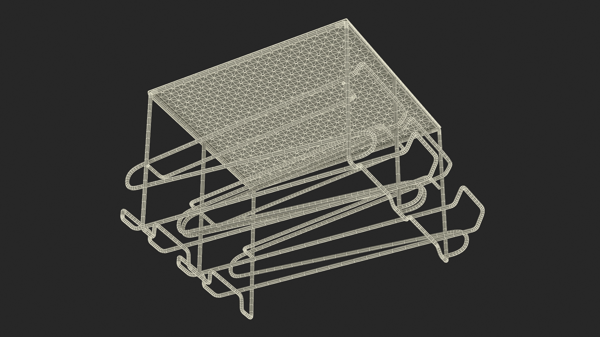 Can Storage Rack for Kitchen Black 3D model