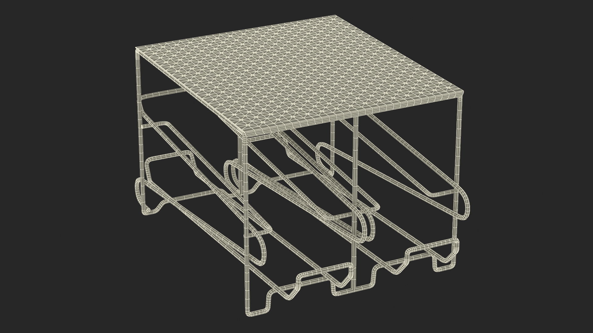 Can Storage Rack for Kitchen Black 3D model