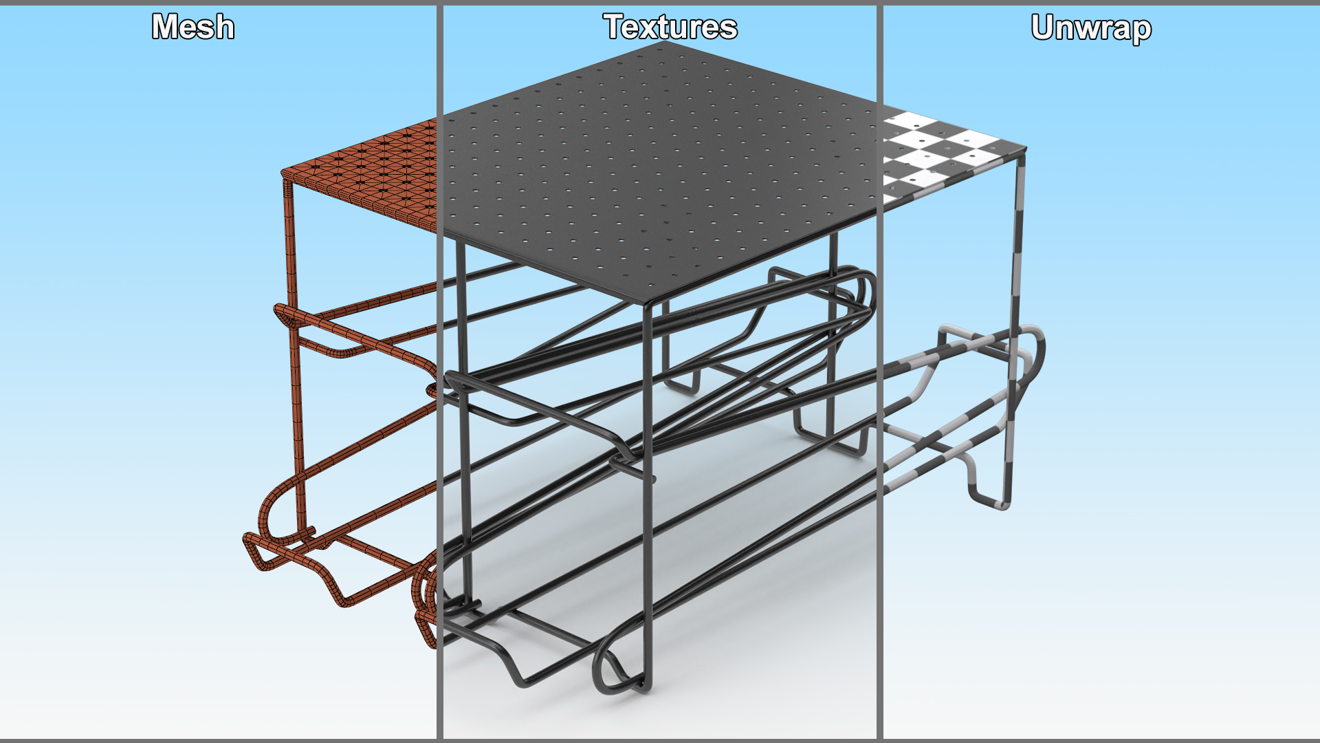 Can Storage Rack for Kitchen Black 3D model