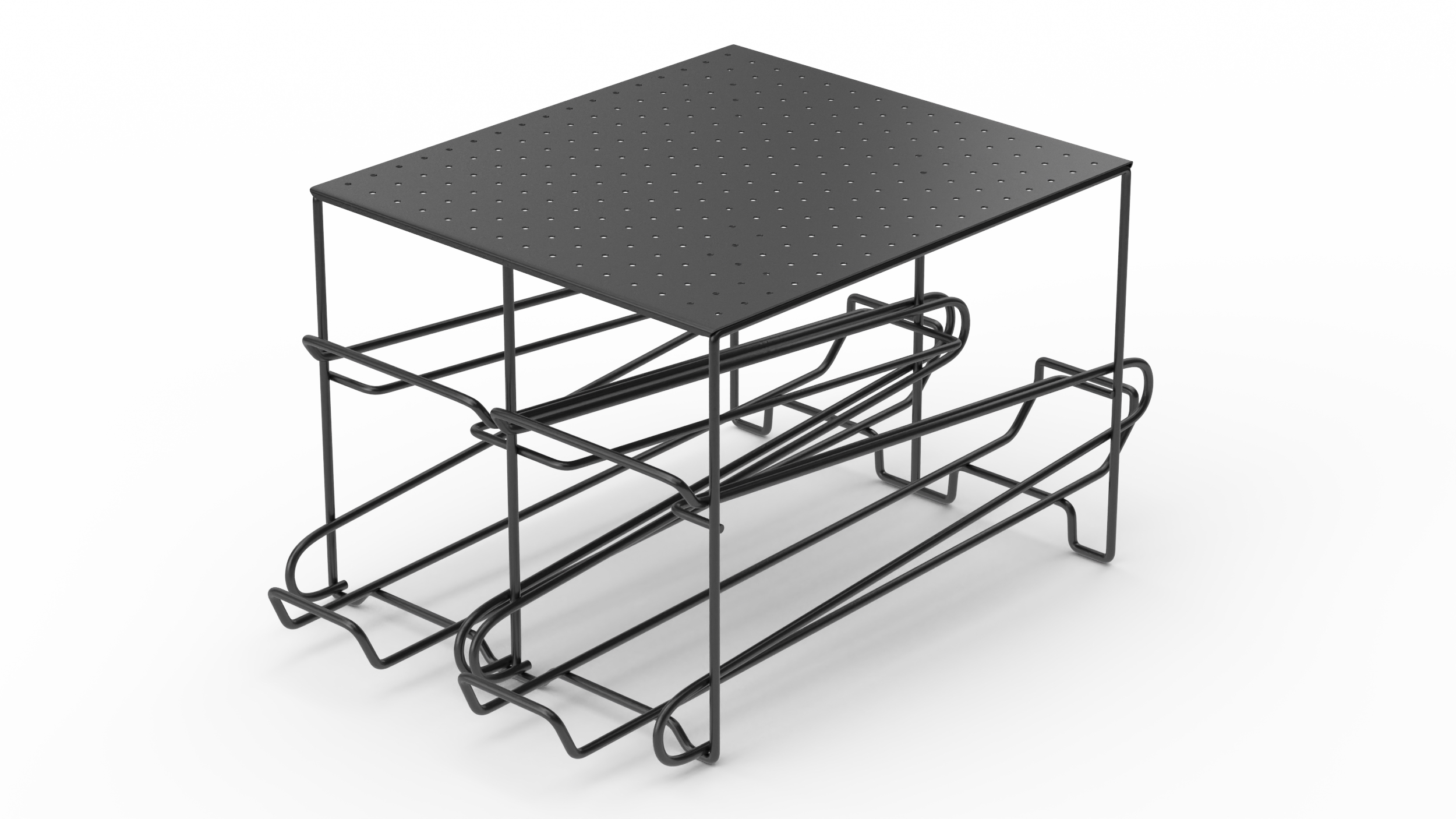 Can Storage Rack for Kitchen Black 3D model