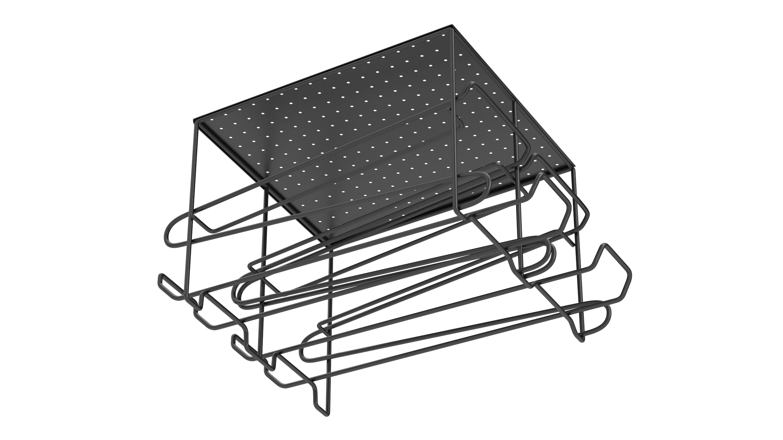 Can Storage Rack for Kitchen Black 3D model