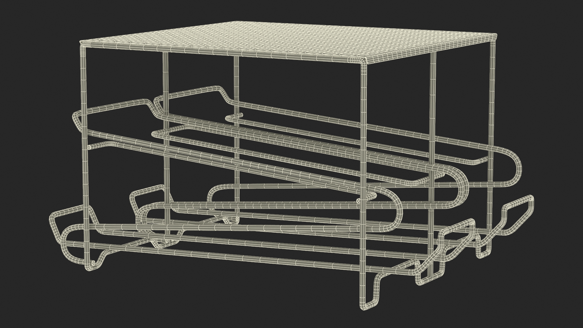 Can Storage Rack for Kitchen Black 3D model