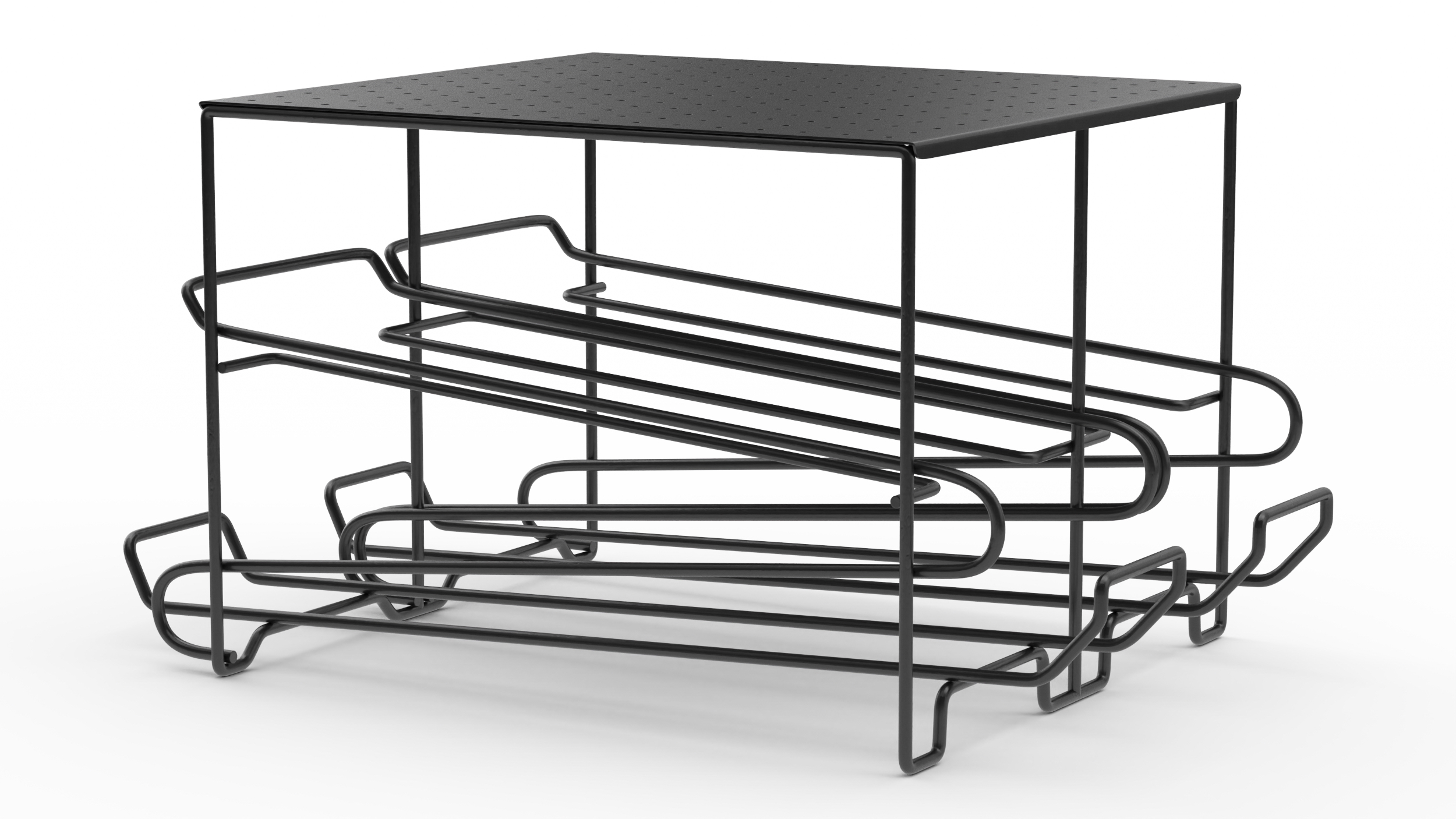 Can Storage Rack for Kitchen Black 3D model