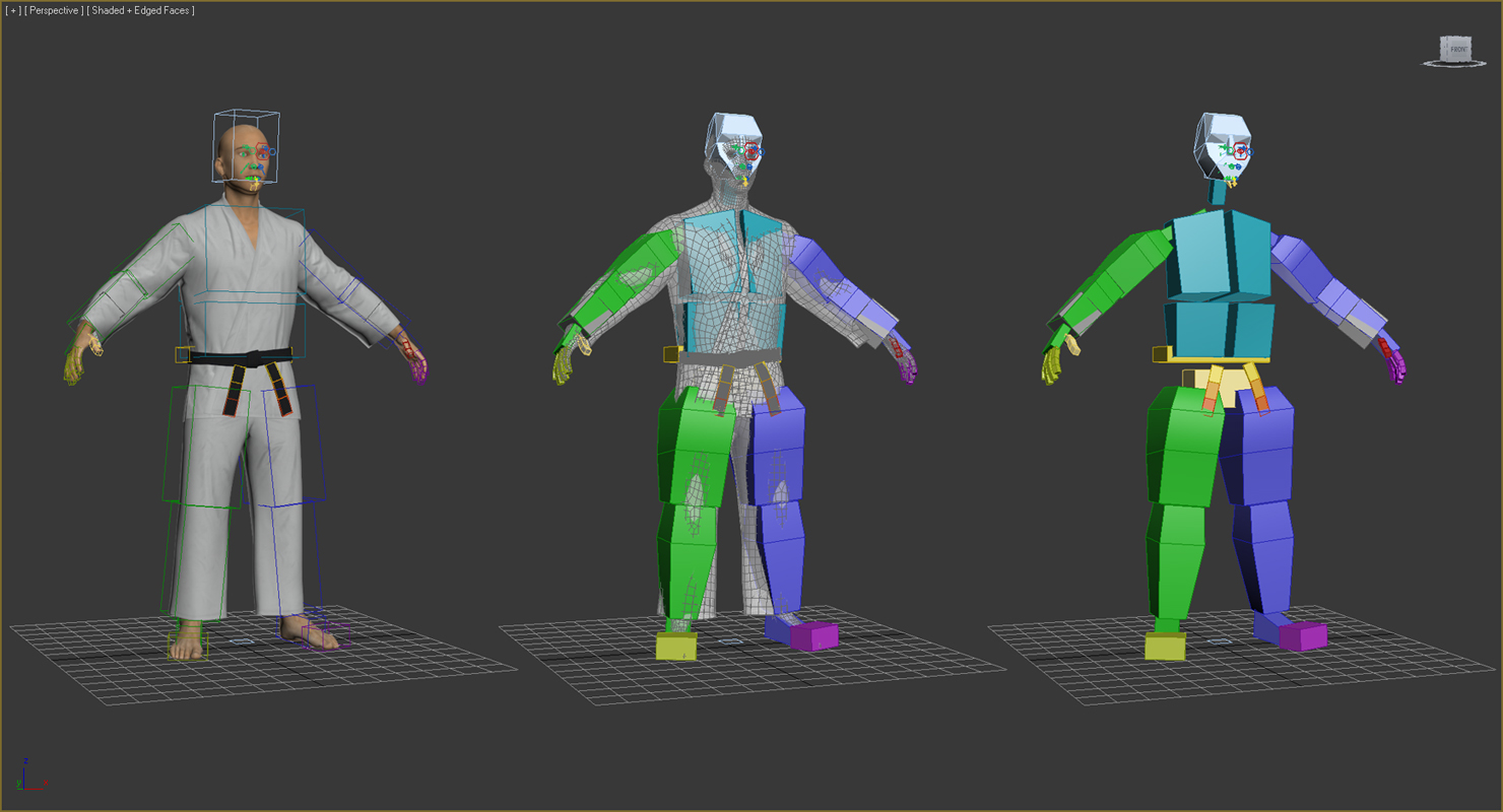 3D model Japanese Karate Fighter Rigged