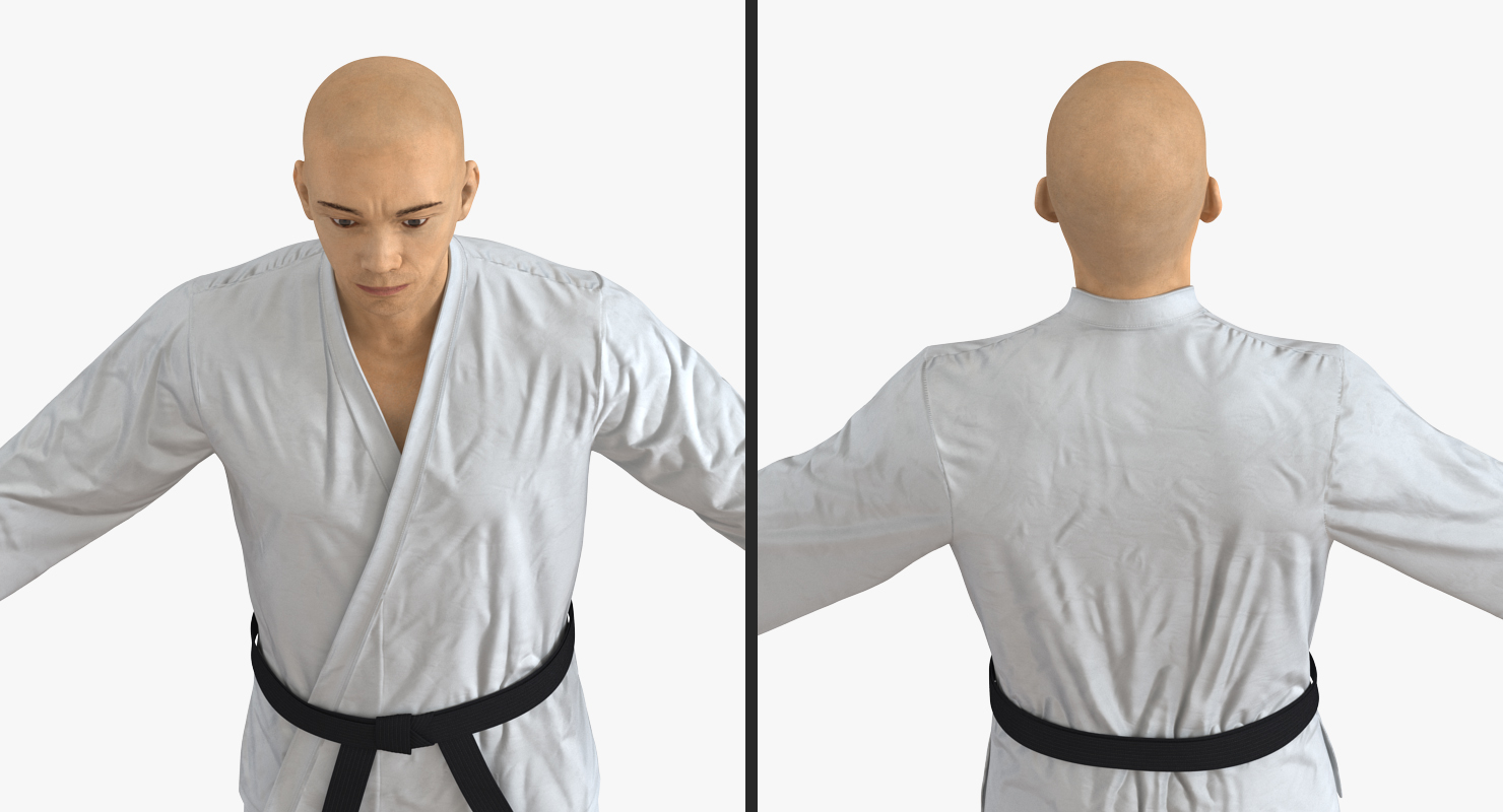 3D model Japanese Karate Fighter Rigged