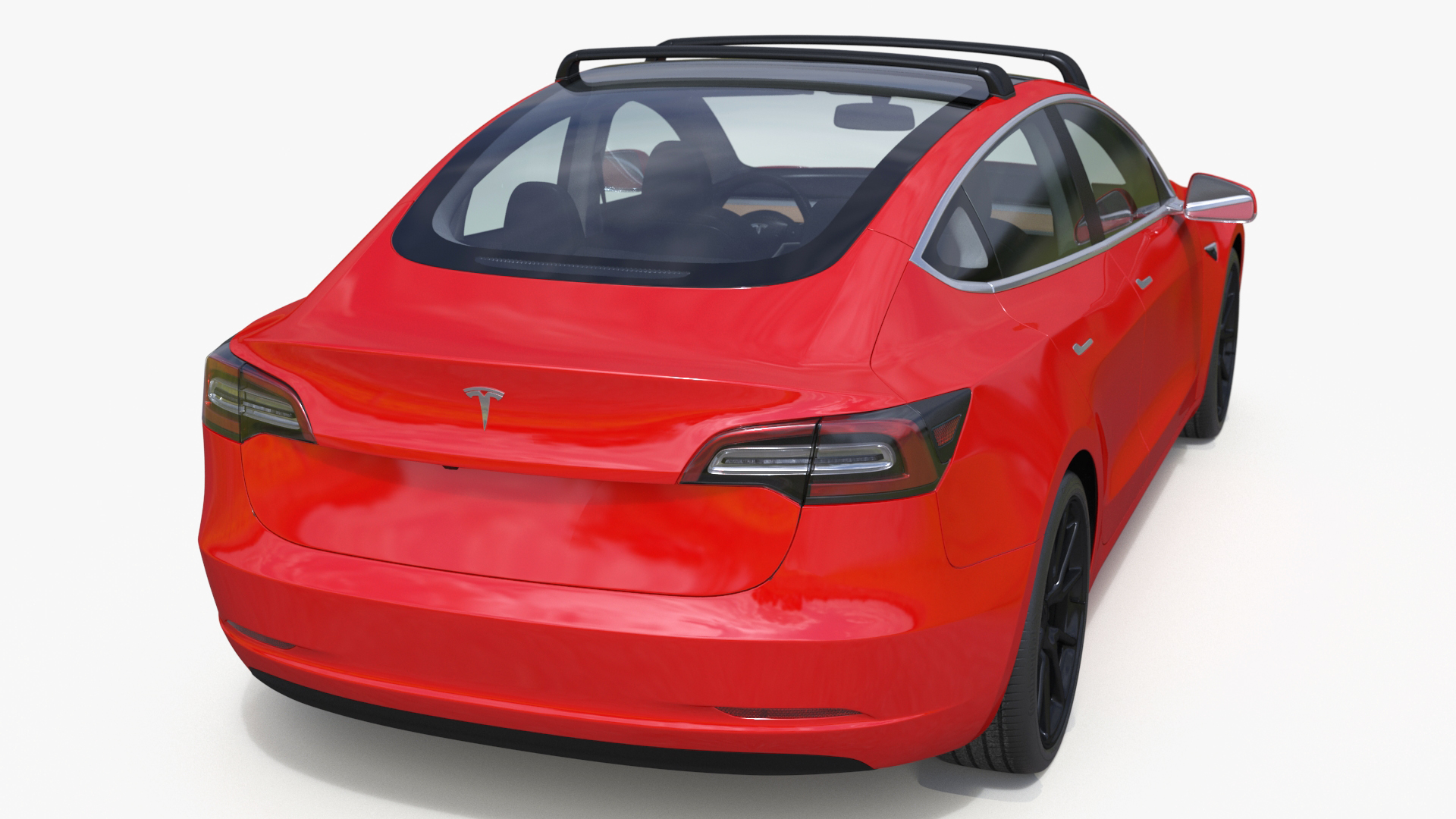 3D model Tesla with Roof Rack