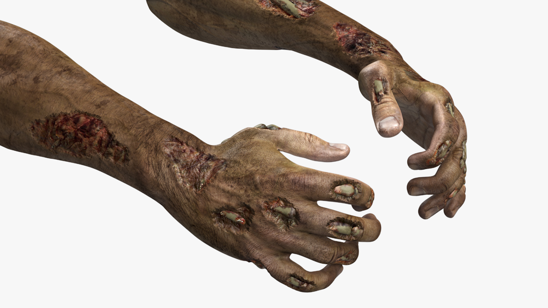 Zombie Hands Rigged 3D model