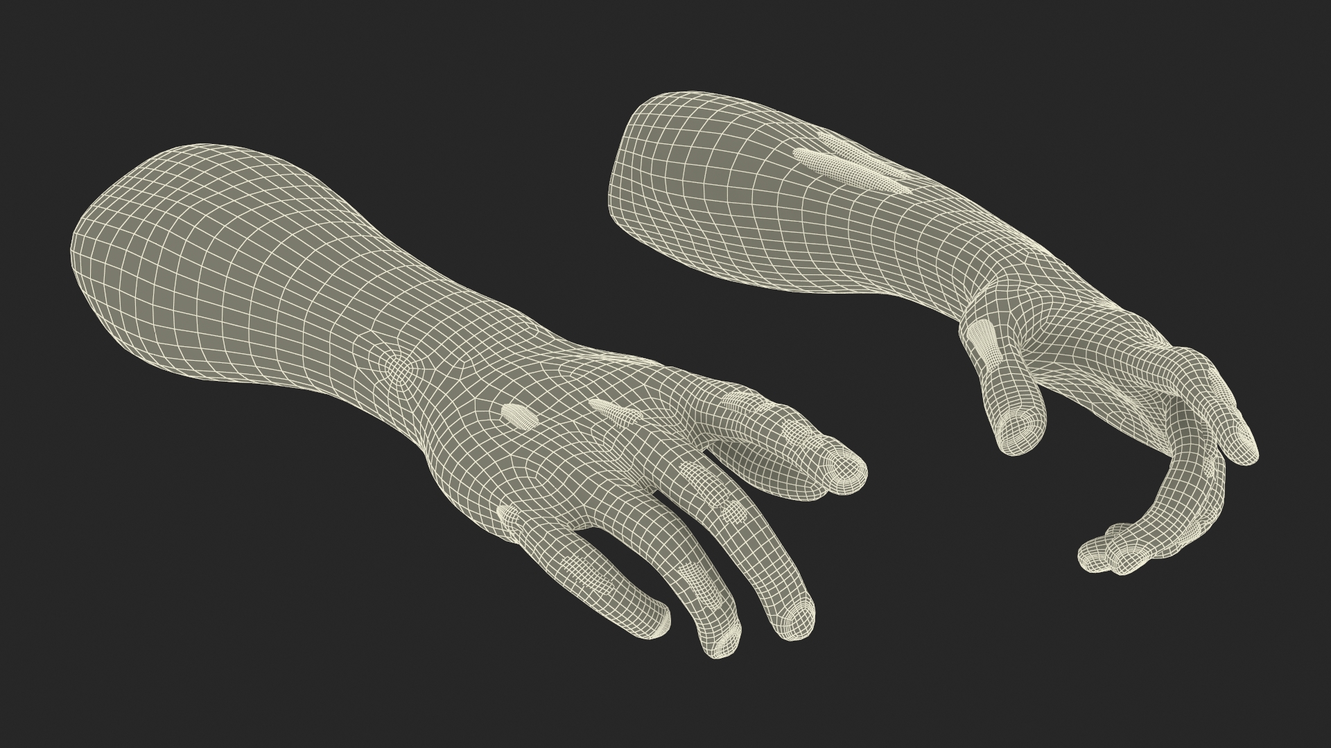 Zombie Hands Rigged 3D model