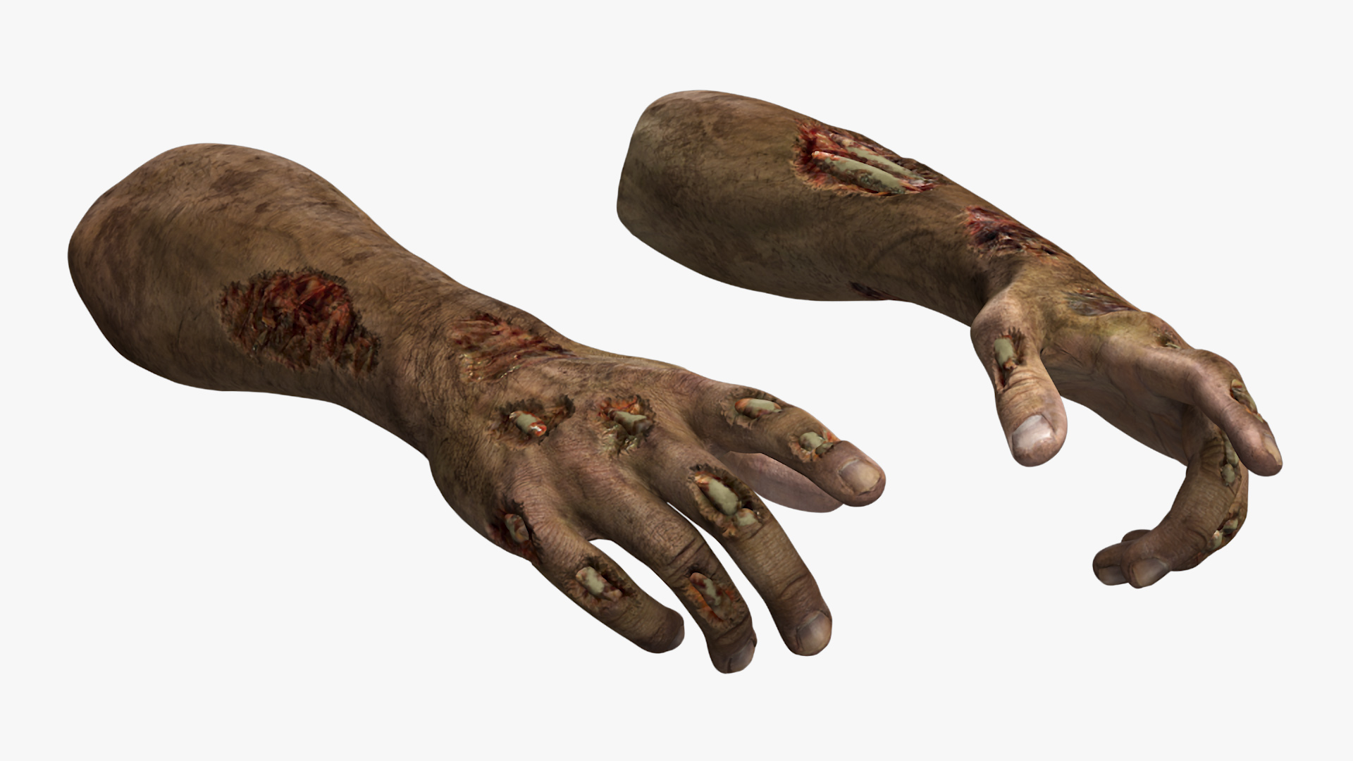 Zombie Hands Rigged 3D model