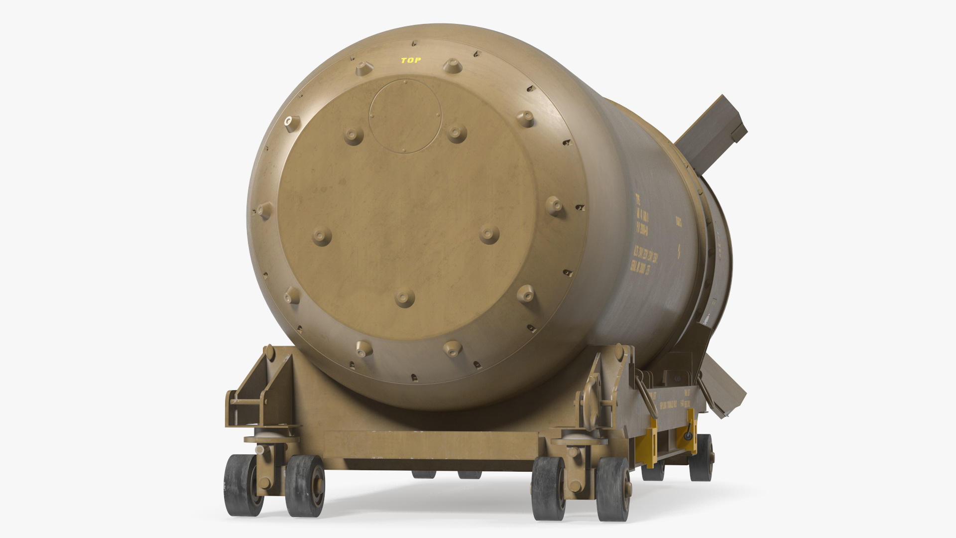 3D model B41 Nuclear Bomb with Airplane Cart