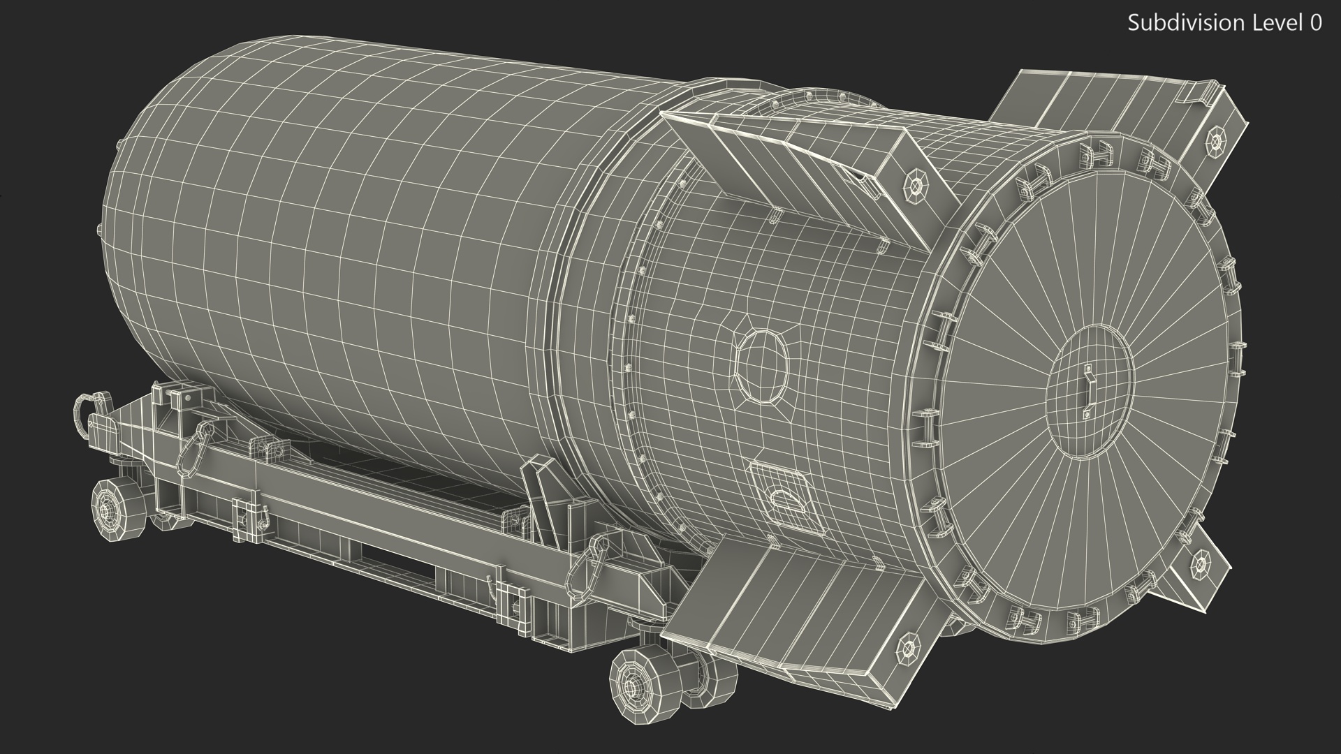 3D model B41 Nuclear Bomb with Airplane Cart