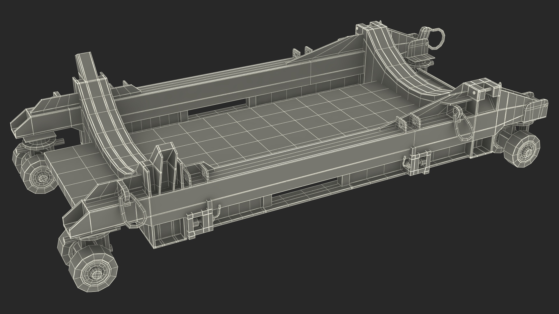 3D model B41 Nuclear Bomb with Airplane Cart