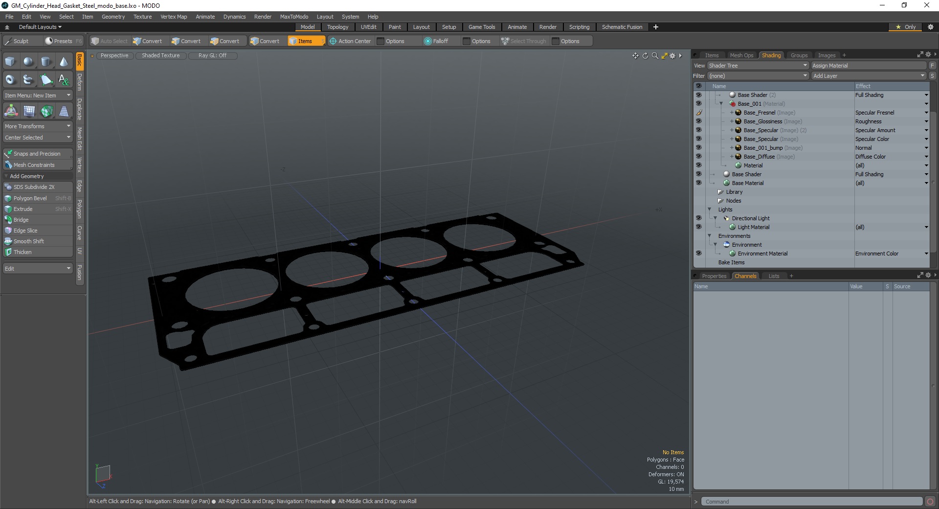 GM Cylinder Head Gasket Steel 3D model