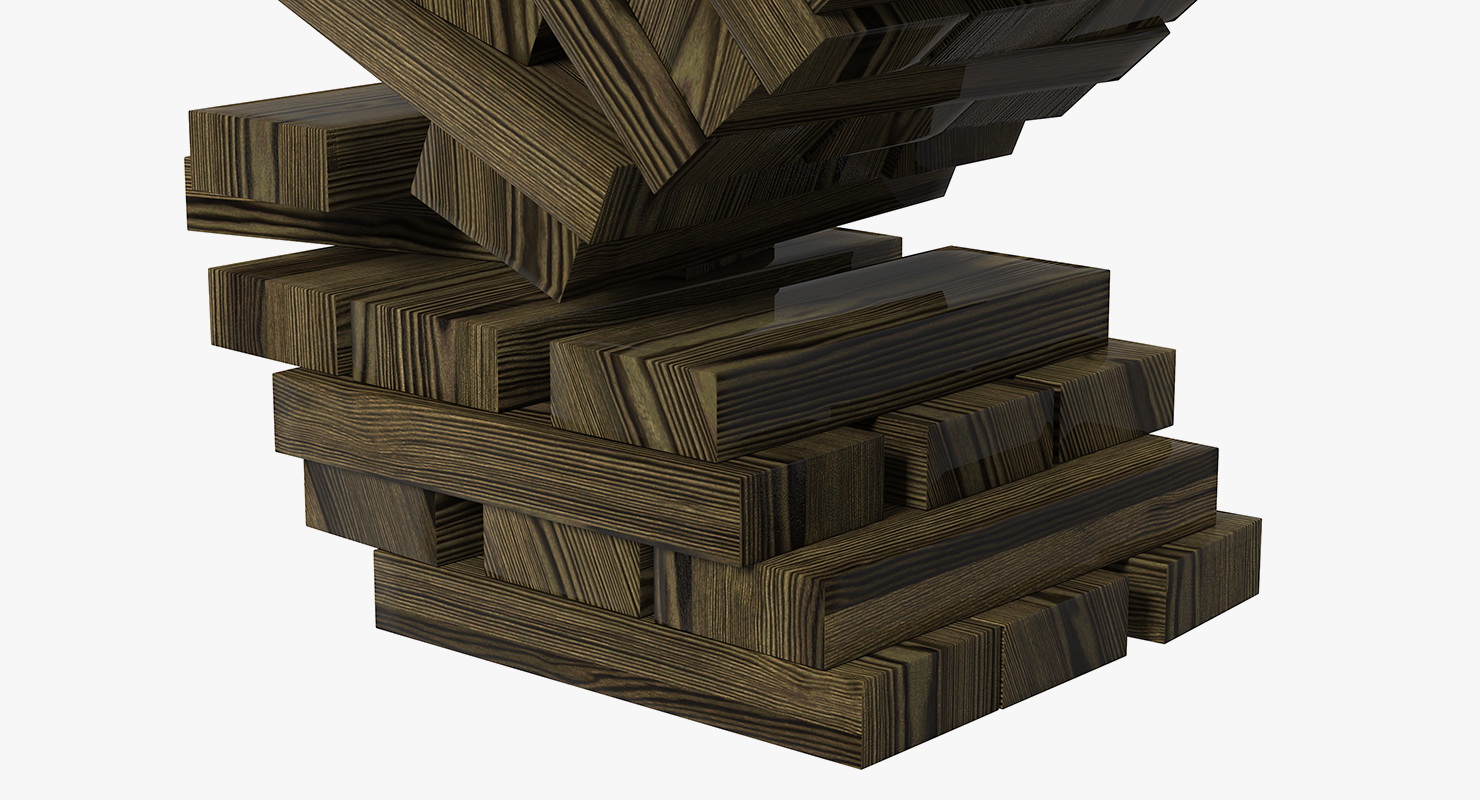 3D model Wooden Falling Tower