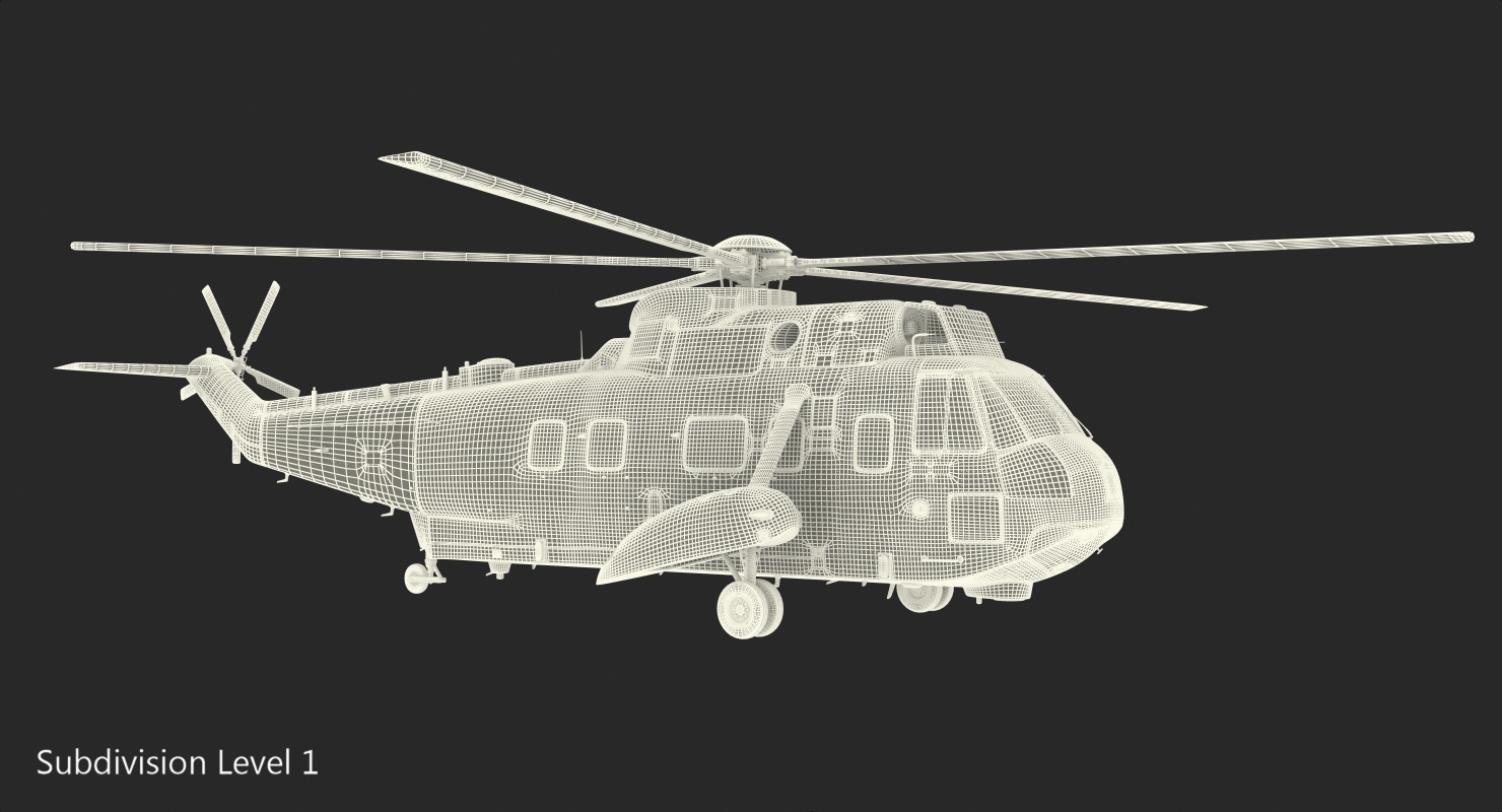 3D model Marine One Hellicopter Carrying the US President Rigged