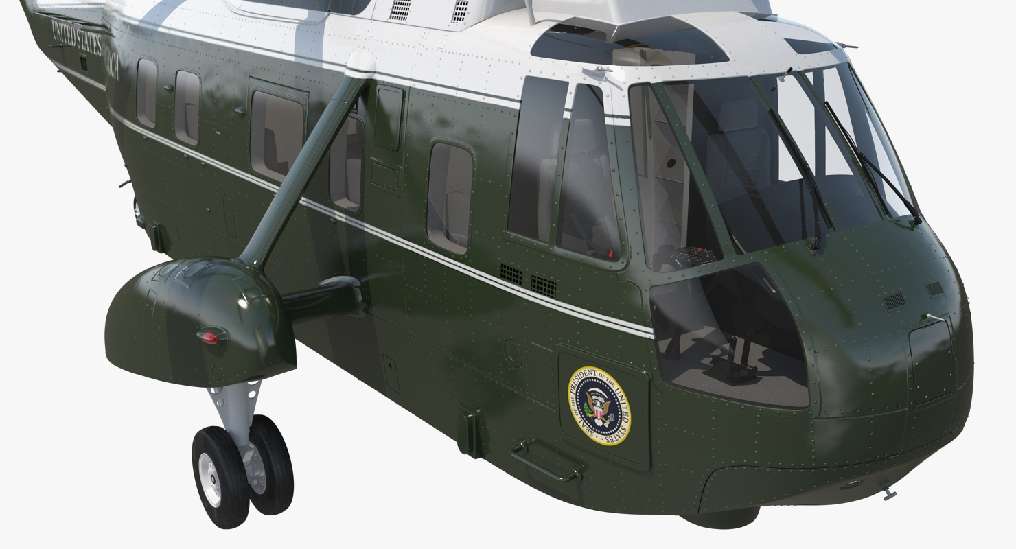 3D model Marine One Hellicopter Carrying the US President Rigged